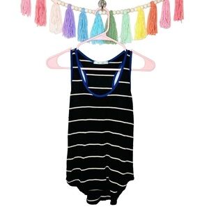 Blu Planet Soft Stripe Razorback Lightweight Tank Top Size Extra Small